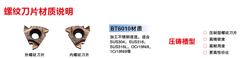 压铸槽型螺纹刀片